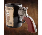 Ned Kelly Wanted Poster 3D Gun Handle Mug