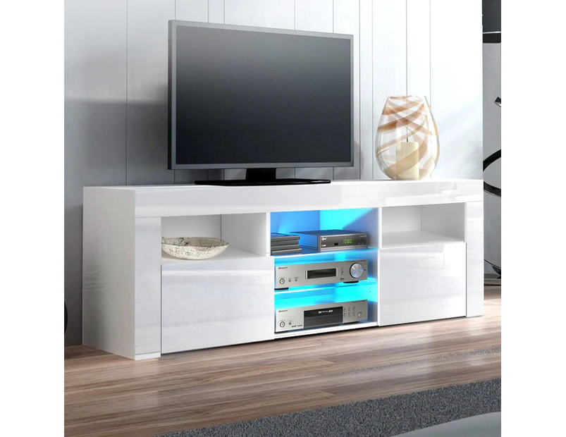 Artiss Entertainment Unit TV Cabinet LED 145cm White Angus