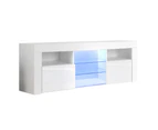 Artiss Entertainment Unit TV Cabinet LED 145cm White Angus