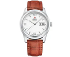 Swiss Military Brown Leather Men's Watch - SM34004.06