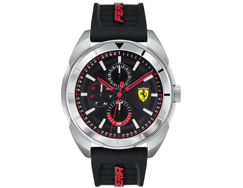 Scuderia Ferrari Men's 45mm Forza Sports Silicone Watch - Black