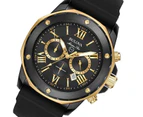 Bulova Marine Star Gents Multi Function Black & Gold Watch - 98B278