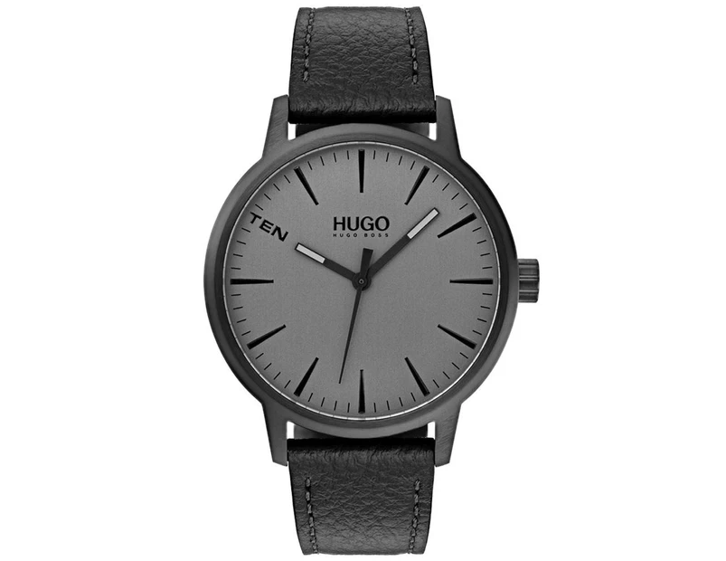 Hugo Stand Grey Leather Men's Watch - 1530074