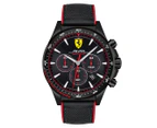 Ferrari Men's 47.8mm Pilota Silicone/Nylon Watch - Black/Red