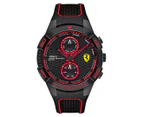Ferrari Men's 45.5mm Apex Silicone Watch - Black/Red