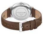 Lacoste Men's 40.5mm Moon Leather Watch - Brown/Silver