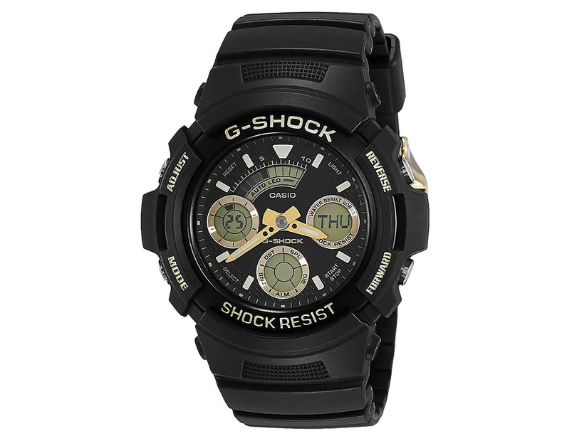 Casio G-Shock Men's 52mm AW591GBX-1A9 Resin Watch - Black/Gold
