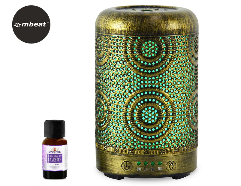 Mbeat ActiVIVA Small LED Aromatherapy Diffuser - Vintage Gold ACA-AD-S1