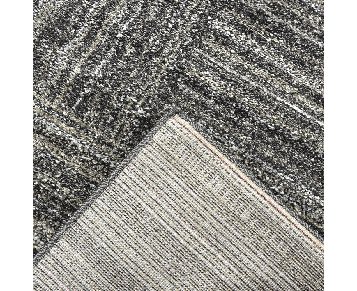 Melbourne Black Grey Scoubidou Pattern Rug