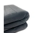 Fur Velvet European Pillowcase Set - Charcoal
