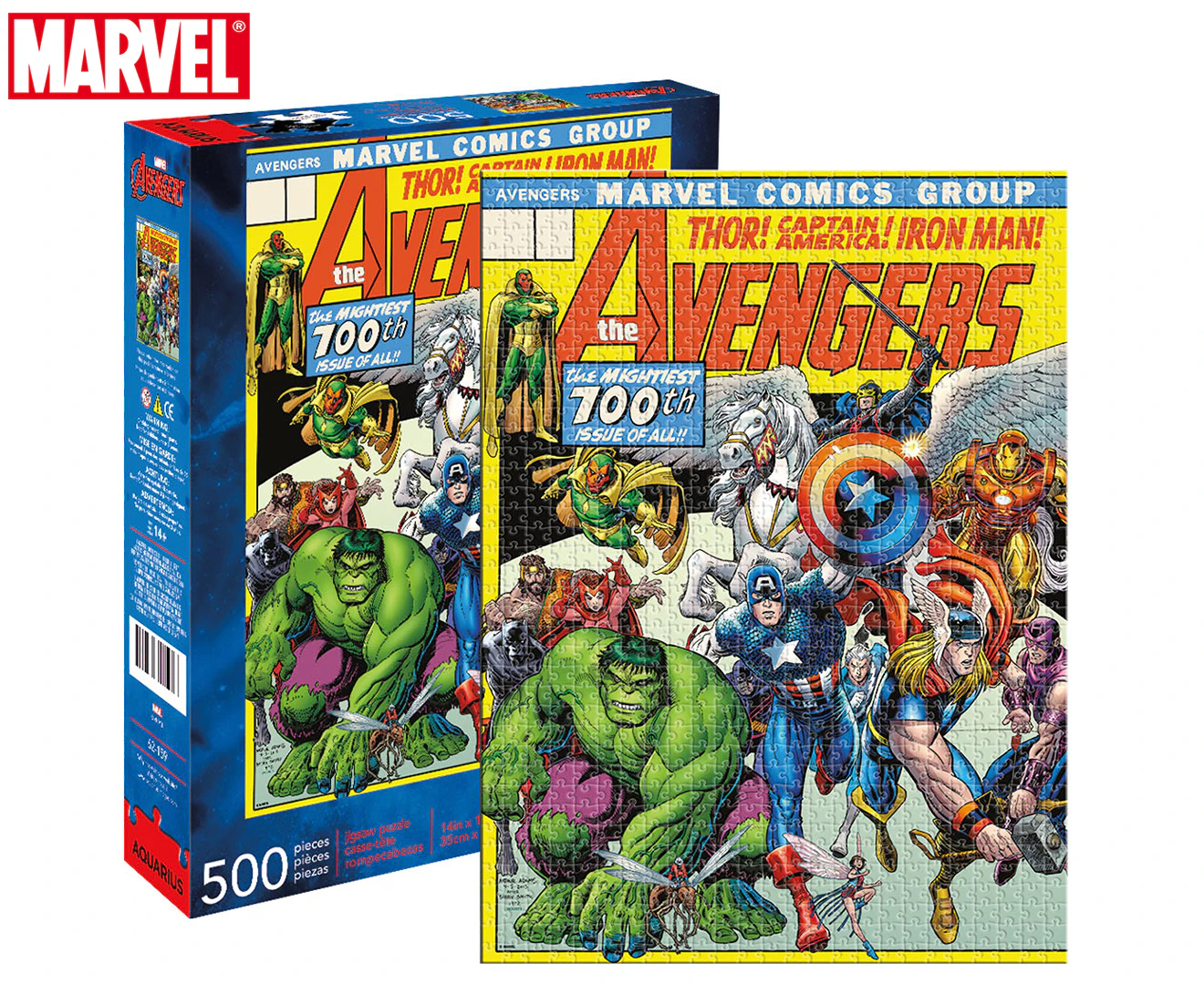 500pc Aquarius Marvel Avengers 48cm Jigsaw Puzzle Educational Kids/Children 14y+