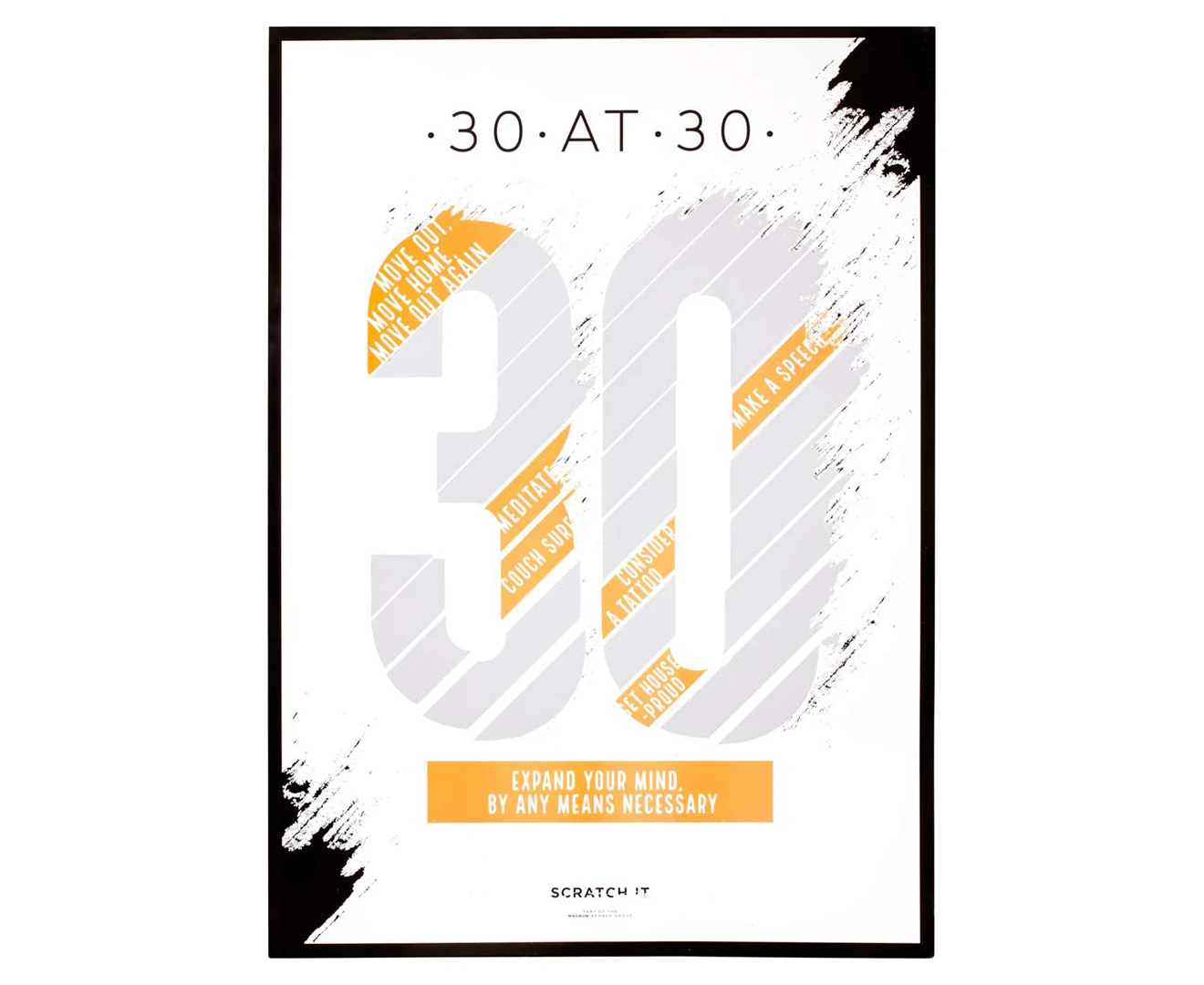 Thumbs Up! 30 at 30 Scratch & Reveal Poster