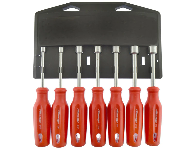 AB Tools Nut Driver Spinner Screwdriver Tool Set Imperial / AF / SAE sizes 3/16" - 1/2" 7pc