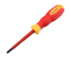 AB Tools Pozi PZ1 x 80mm VDE Insulated Electrical Screwdriver With Soft Grip