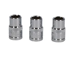 AB Tools 3 x 10mm and 3 x 13mm Metric 3/8" Drive 6 Sided Single Hex Shallow Socket 6pc