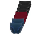 Invisible Lace Contour High Cut Brief - 7 Pack - 3 Black 2 Red 2 Pacific Blue