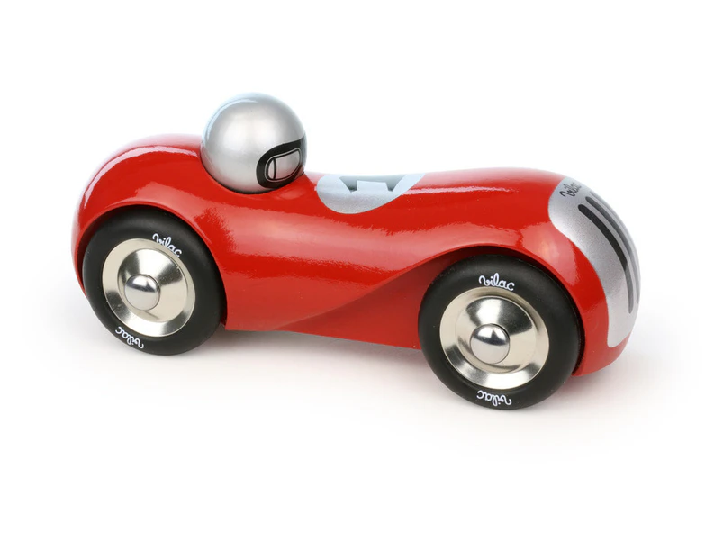 Vilac - Red Streamline Wooden Car Toy