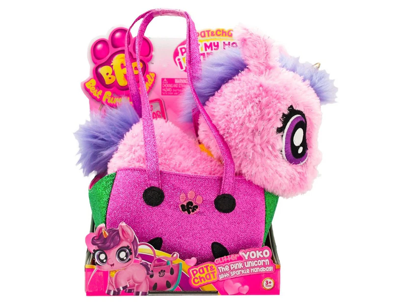 BFF Best Furry Friends Pat & Chat Yoko The Pink Unicorn Plush Toy
