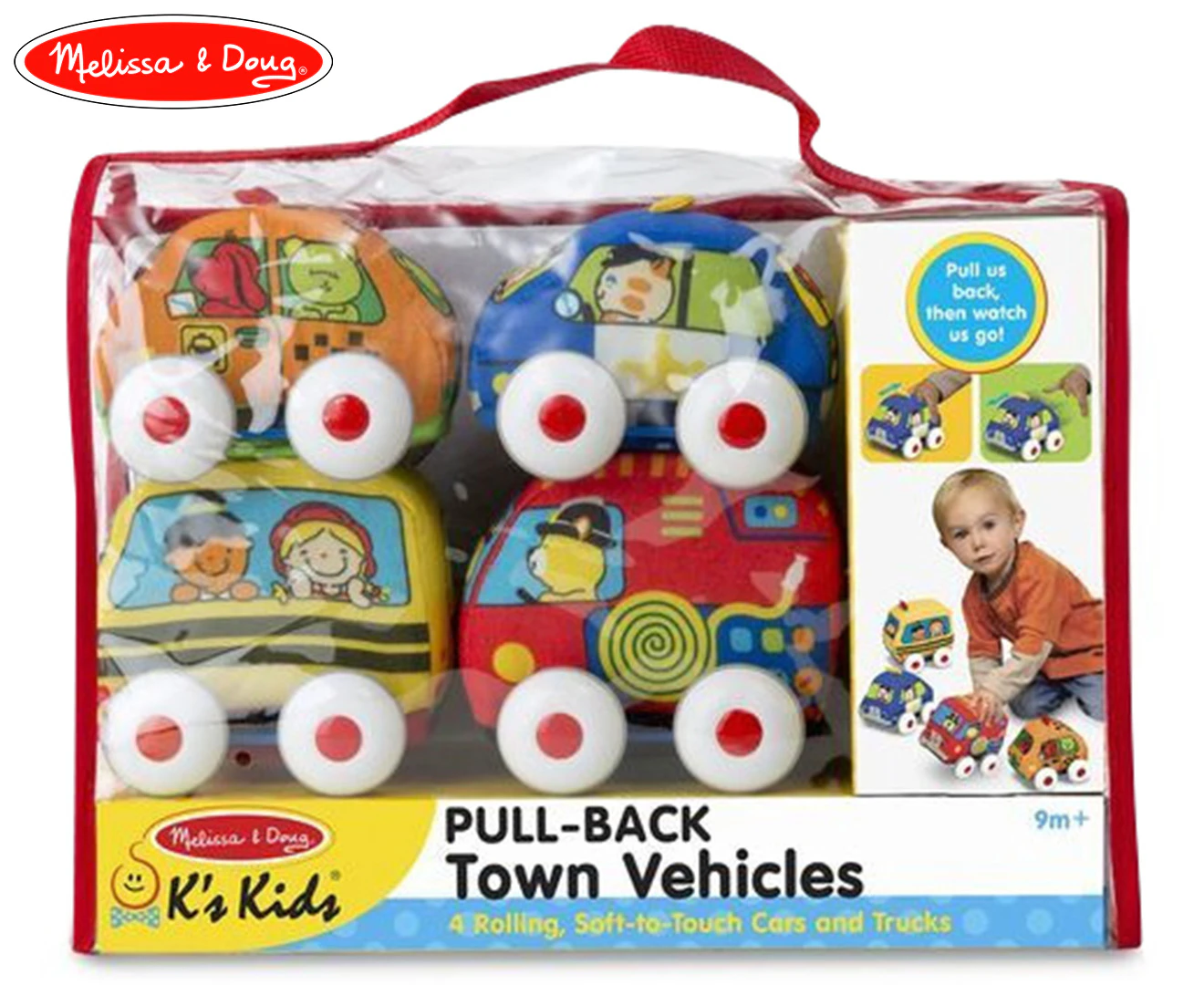 Melissa & Doug Pull-Back Vehicles Kids/Childrens Interactive Play Toy 9m+