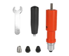 Electric Rivet Nut Machine Riveting Tool Cordless Riveting Drill Adapter Riveter Insert Nut Tools Suitable for 3.2-4.8mm Rivets Interface
