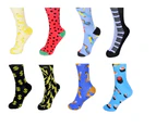 Sock 8 PK Unisex Stance Funky Novelty Odd Gift Party Casual Formal Work Sox