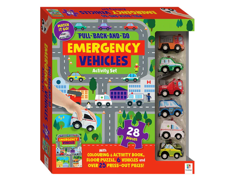 Pull-Back-And-Go Emergency Vehicles Activity Set