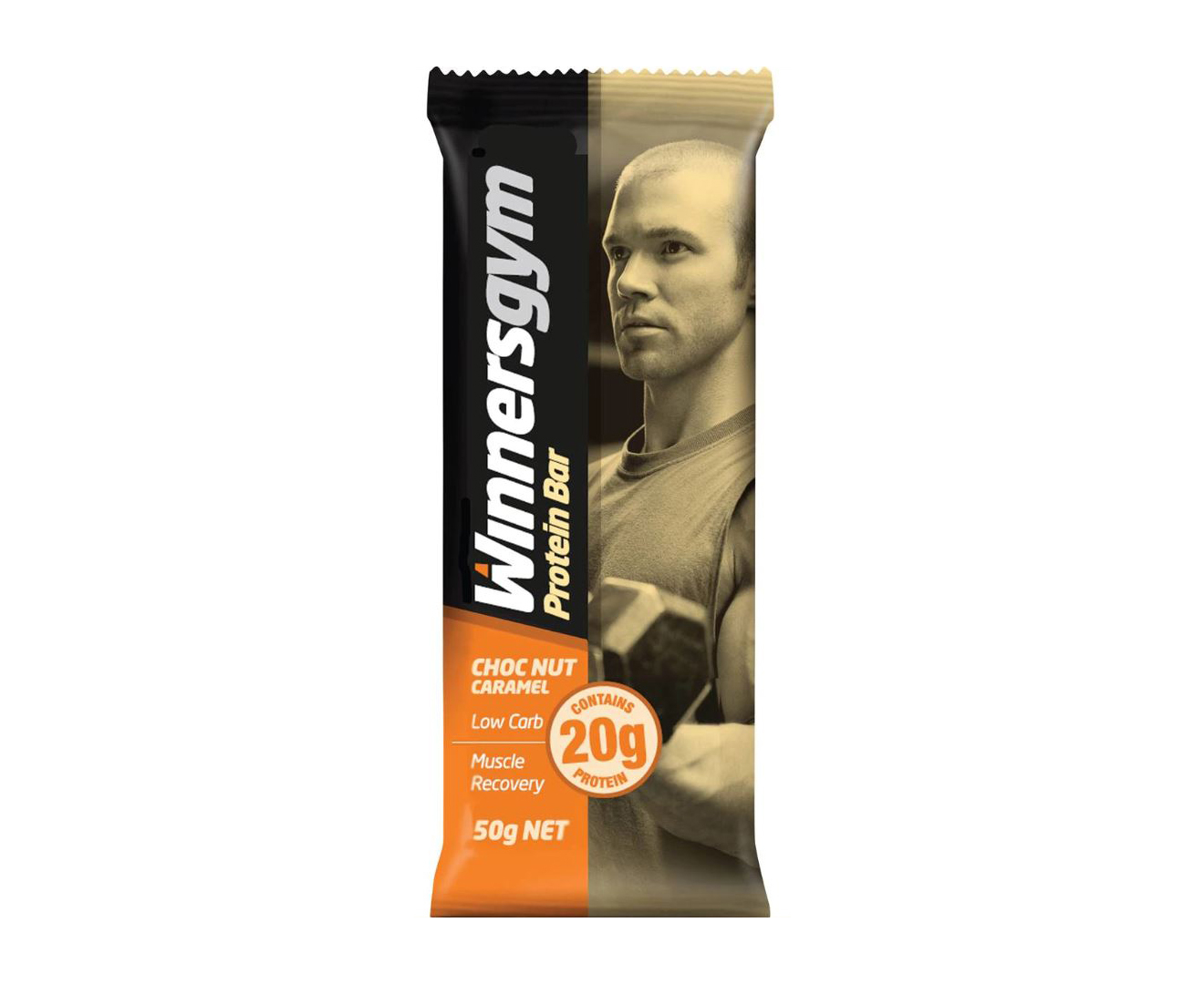 12 x Winners Gym Protein Bars Choc Nut Caramel 50g | GroceryRun.com.au