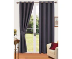 Comfort Collection Eyelet Curtain - Lyon - Charcoal