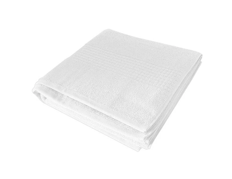 Jenny Mclean Montage Bath Towel 650GSM (Set of 2) - White