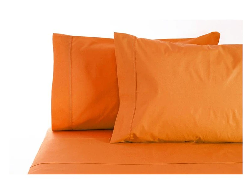 Jenny Mclean La Via 400TC 100% Cotton 3-Piece Sheet Set - Orange