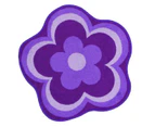 Purple Flower Shape 80x80cm Area Rug