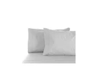 Jenny Mclean Style De Vie 100% Cotton Sheet Set - Double - SIlver