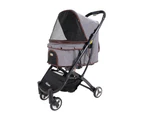 Ibiyaya Speedy Fold Pet Buggy Pet Pram, Grey Jeans