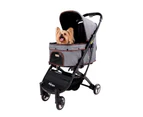 Ibiyaya Speedy Fold Pet Buggy Easy to Store Pet Stroller - Grey Denim