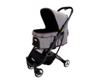 Ibiyaya Speedy Fold Pet Buggy Easy to Store Pet Stroller - Grey Denim