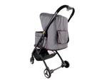 Ibiyaya Speedy Fold Pet Buggy Pet Pram, Grey Jeans