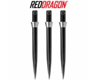 Red Dragon - Black Trident Dart Points - 32mm - Silver