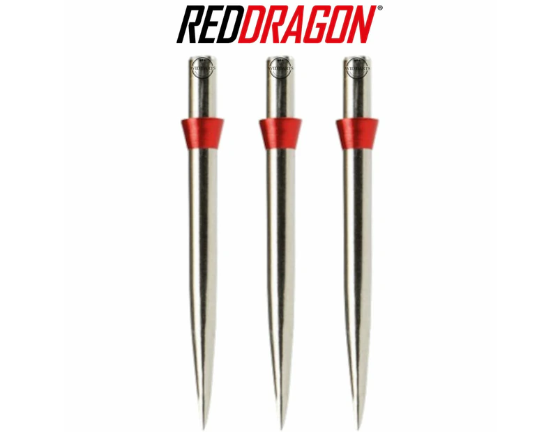Red Dragon - Silver Trident Dart Points - 32mm - Red