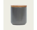 Hesse Ceramic Canister W/ Wood Lid in Grey - (Buy 1 Get 1 Free Sale)