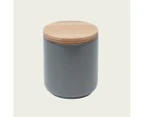 Hesse Ceramic Canister W/ Wood Lid in Grey - Buy 1 Get 1 Free Sale