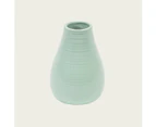 Suha Ceramic Ribbed Vase in Mint (Save 40%)