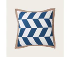Terem Cushion Cover W/ Jute Edge in Blue/White (Save 74%)
