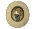 Straw Panama Hand Woven Summer Hat - Natural