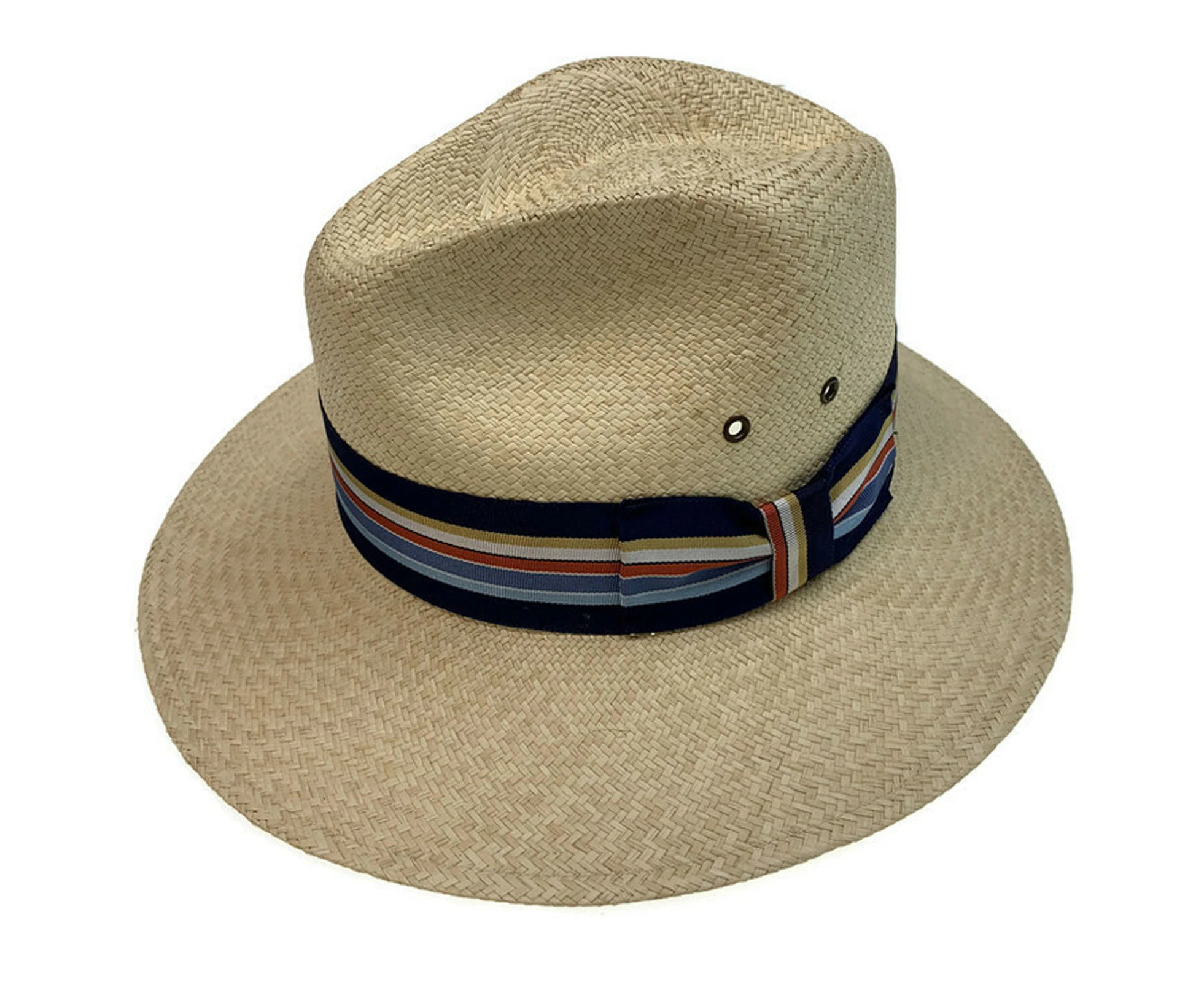 Scala Canvas Panama Fedora Hat Cotton Cap - Sand