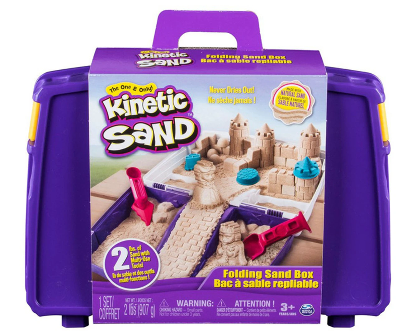 Kinetic Sand Folding Sandbox Set - Purple/Natural