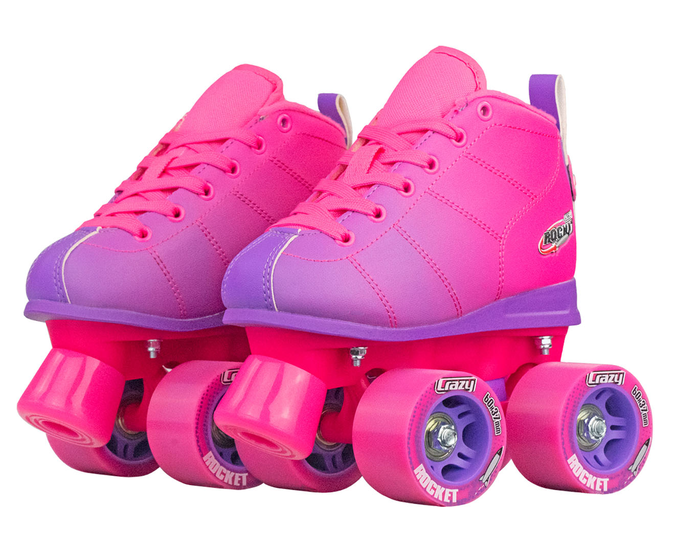 Crazy Skate Co. Kids' Rocket Roller Skates - Pink/Purple | Catch.com.au