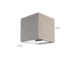 Azusa Cubic Square Concrete Wall Light Up Down Decor G9 Wall Sconces