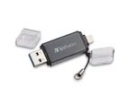 Verbatim 49304 16GB Dual USB 3.0 Lightning Drive Graphite