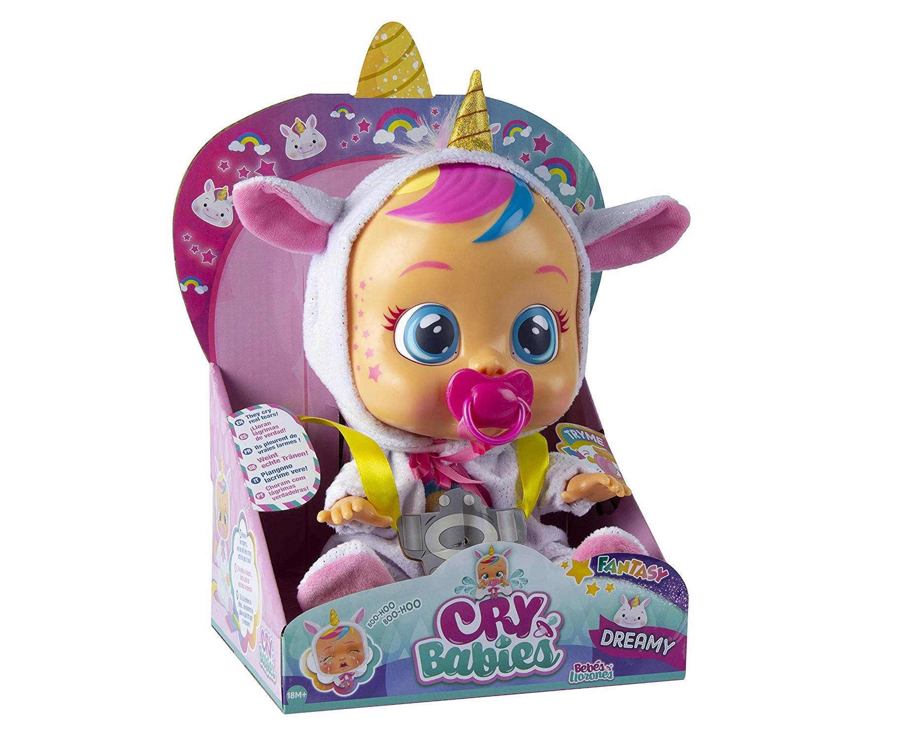 Cry Babies Fantasy Dreamy Unicorn Interactive Doll