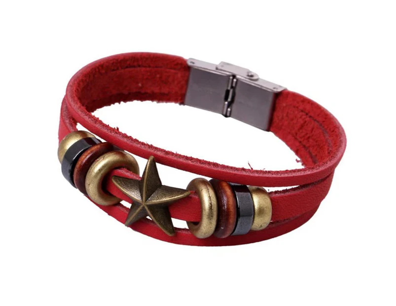 Duohan Beaded Leather Bracelet Retro Bracelet Fashion Jewelry Bracelet Charms For Women